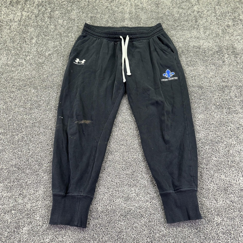 Under Armour Sweatpants Womens XL Black Fleece Elastic Waist Cross Country